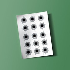 15x Bullet Holes Sticker Self Adhesive Vinyl Decal