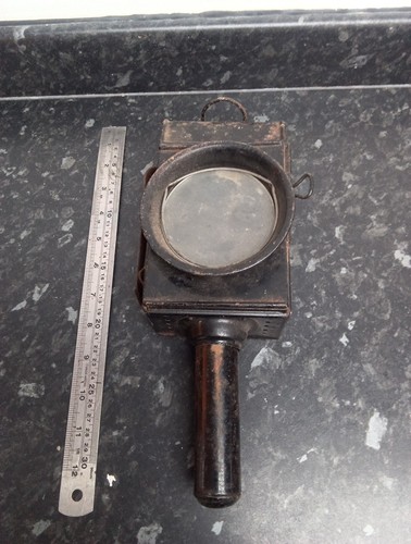 Antique railway carriage lamp - antique,