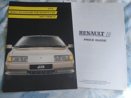 Renault gta brochure c1987 - renault, uk