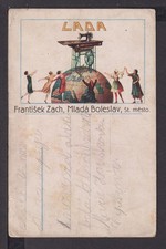 Postcard artist card Lada