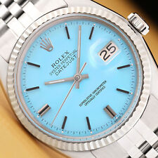 ROLEX MENS DATEJUST AQUA BLUE