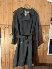 Aquascutum Coat Mens 44R  Trench Belted House Check Lining Made In England