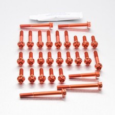 Aluminium Engine Kit Kawasaki ZXR400 Race Spec Etched EKA090HXRE Orange