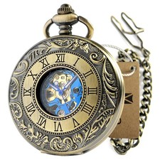 Retro Half Hunter Pocket Watch