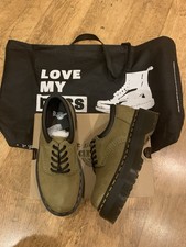 Dr. Martens 8053 Quad Women’s Leather Platform Shoes. Size 4 UK. New Muted Olive