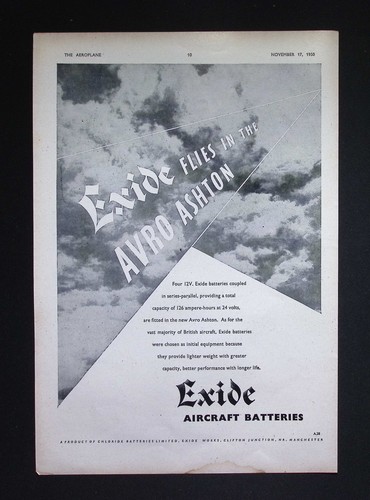 Original 1950 advert exide - 1950,