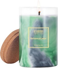 HZ-WONMIO Scented Candles Balsam & Cedar Candle Hand-Poured Soy Wax 60 Hours