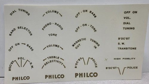 Philco radio control knob - radio,