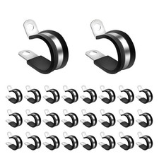 Rubber Lined P Clips Cable