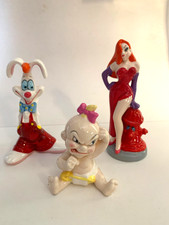 Vintage Disney Roger Rabbit Jessica Baby Herman Figurine Set Rare HTF Japan