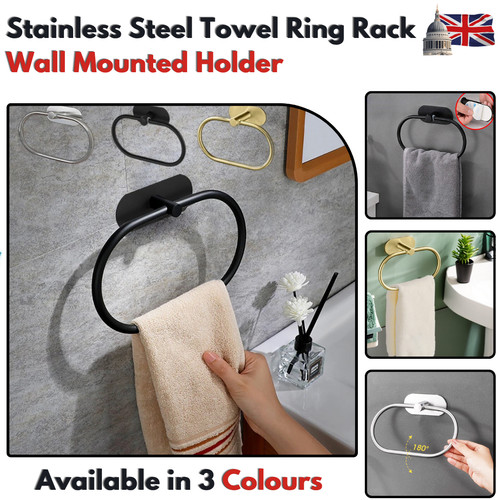 Stainless steel towel ring - steel,