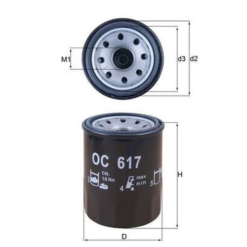 Mahle oil filter - oil, oc617