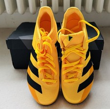 Adidas Sprint Running Spikes Yellow Black UK 3 Brand New with Box