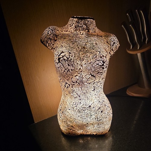 Lamp torso lady body - in, silver