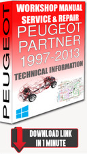 Service Workshop Manual & Repair PEUGEOT PARTNER 1997-2013 +WIRING |
