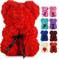 Valentine's Day Eternal Rose Teddy Bear Gift for Girlfriend Birthday Anniversary