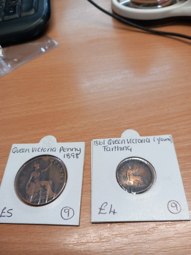 Victorian 1898 penny and 1861 - victorian,
