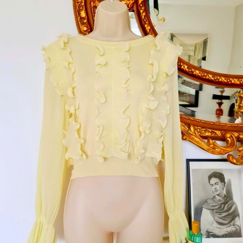 Zara yellow frilled ruffled