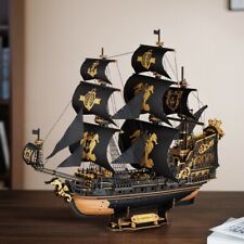 ROKR 3D Wooden Puzzle The Seahorse Barque DIY Ship Model Toys Kits Boys Gift