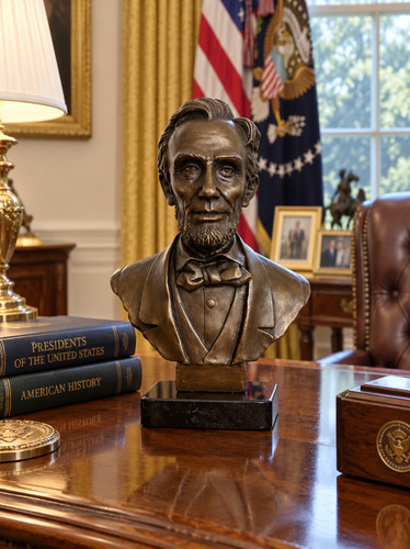 Abraham lincoln bronze bust - abraham,