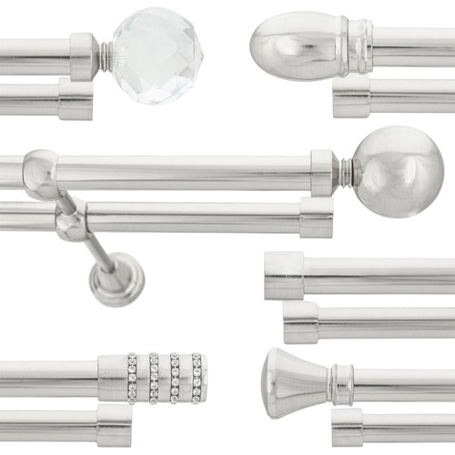 Metal double curtain pole net - metal,