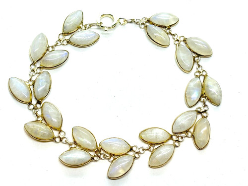 Sterling silver moonstone - silver,