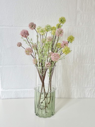 Two tone green clear glass - two,