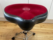 Roc N Soc Drum Stool Throne With Custom Base Saddle Seat Red 