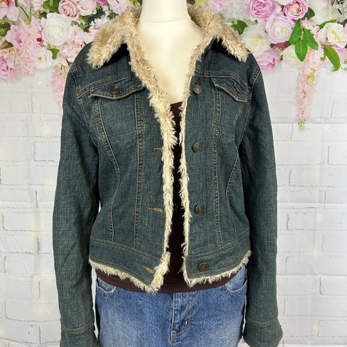 Y2k denim jacket faux - y2k,