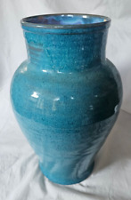RARE POOLE CSA POTTERY LARGE CHINESE BLUE VASE, DESIGNED BY JOHN ADAMS A/F