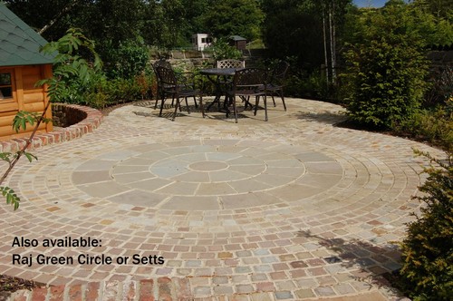 Indian sandstone patio - indian,