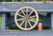 Vintage old wooden cart wagon wheel / 40.5 cm - FREE DELIVERY