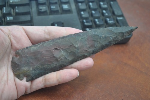 Agate stone spearhead - stone,