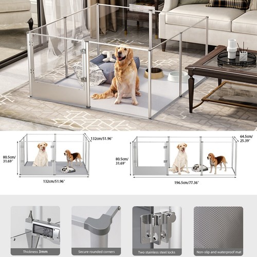 Tall 80cm acrylic pet playpen - tall,