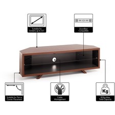 Techlink DL115DOSG Dual Corner TV Stand For Up To 55" TVs - Dark Oak/Satin Grey