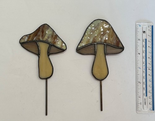 Stained glass mushroom - glass,