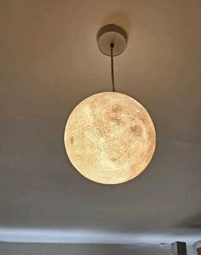 White moon ceiling light - 3d,