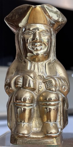 Vintage heavy solid brass toby - heavy,