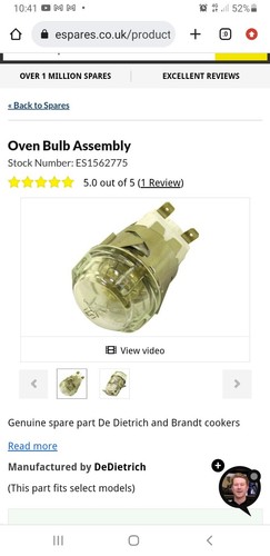 Dietric oven bulb - de,