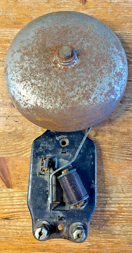 Vintage metal school bell fire - vintage,