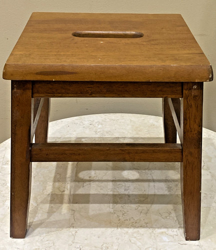 Vintage wood step stool with - step,