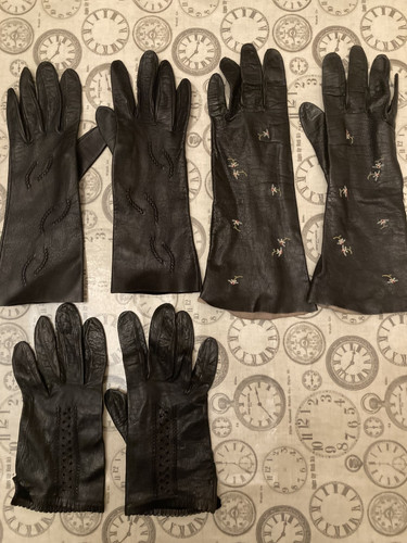 Vintage leather gloves 3 - gloves,,