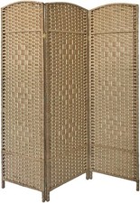 3 Panel Natural Wicker Folding