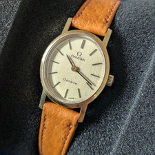 Vintage Ladies OMEGA Genève | Gold Dial Cal.625 | Orange Leather Strap | 1976