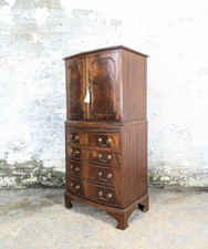 Vintage Mid20thC SIESTA Mahogany Antique Style Drinks Cabinet Cocktail Bar Repro