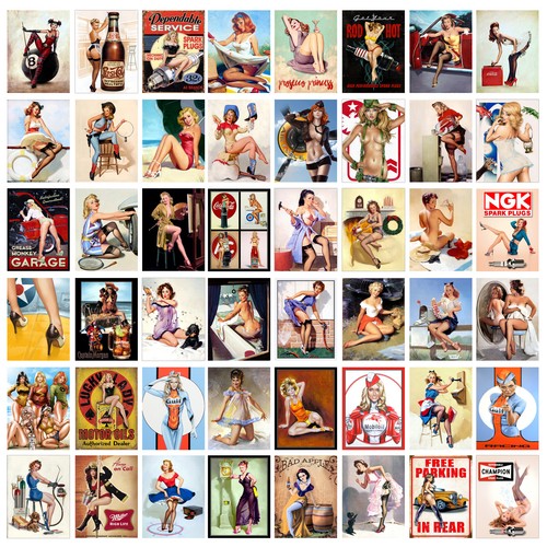 Pin girls metal tin signs - pin,