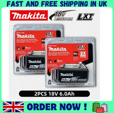 2x Genuine Makita 6ah 18v