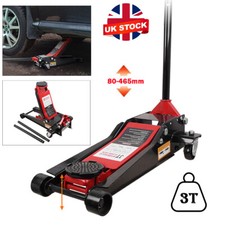 Heavy Duty 3 Ton Dual Pump Hydraulic Low Profile Floor Trolley Jack Car Garage