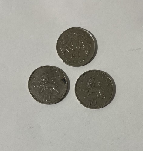 10p coins 1969 1979 - 3, coins.