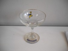 Vintage Babycham Glass Yellow Fawn 1970s /80s